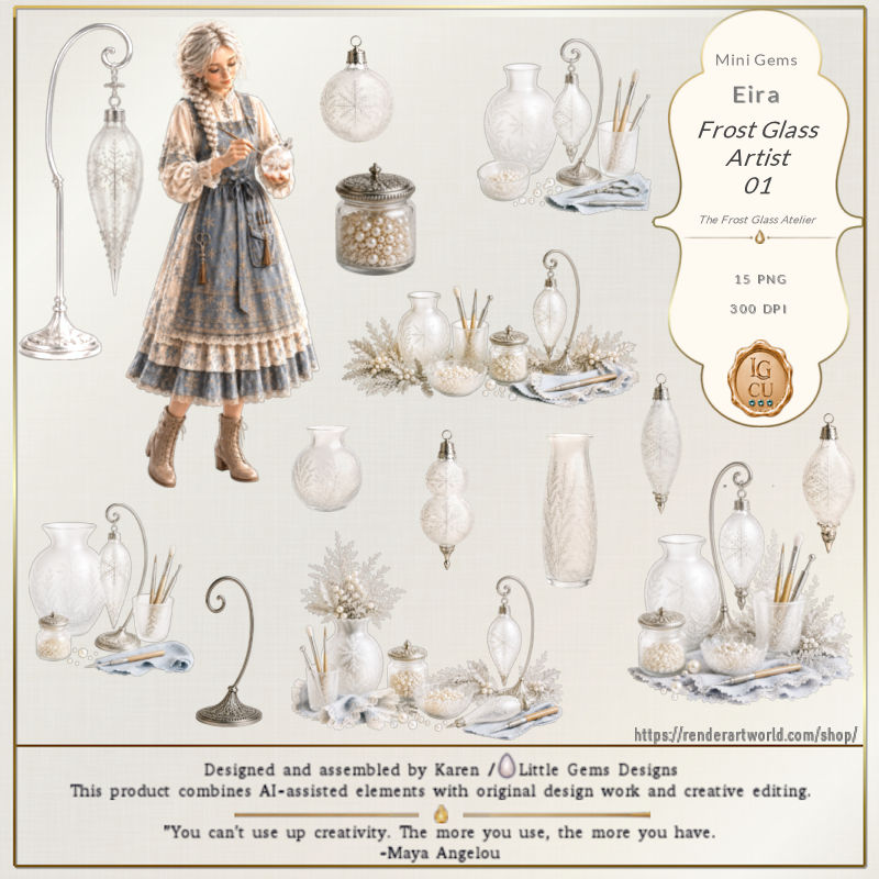 (image for) Mini Gems | CU | Eira | Frost Glass Artist 01